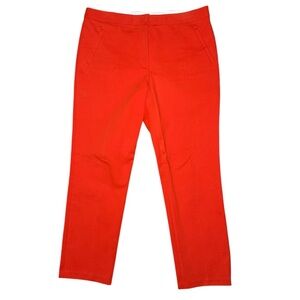 Tory Burch Women’s Pant Trousers Vibrant Orange Business Casual Size 12